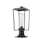 Z-Lite Sheridan 1 Light Outdoor Pier Mounted Fixture, Black And Seedy 594PHMR-533PM-BK - alternate 3